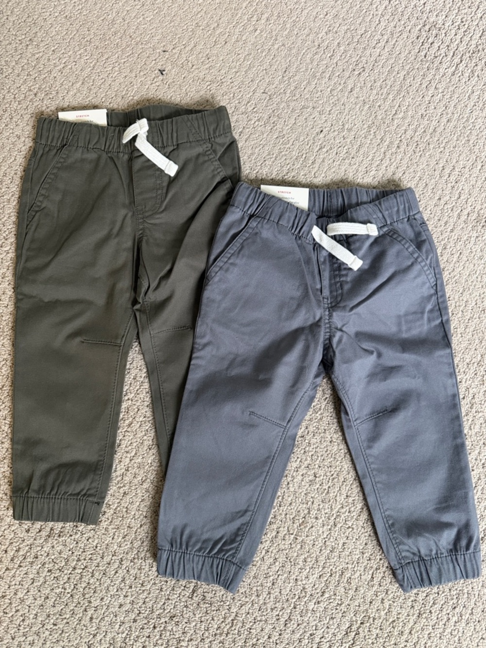 Cat & Jack Olive Green and Slate Blue Jogger Pants